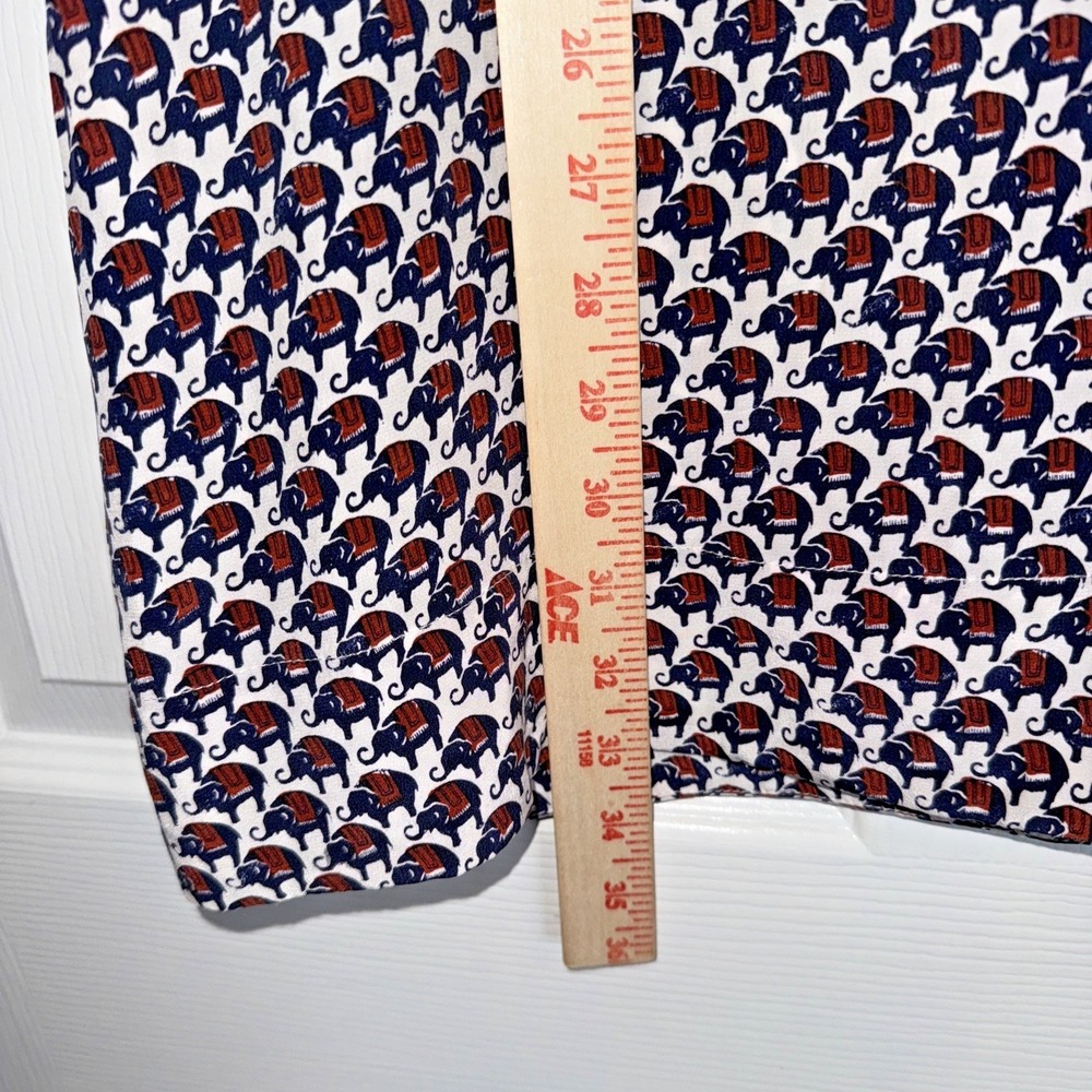 Joie Silk Dress M Elephant Print Boho Whimsical Safari Sleeveless Shift - Picture 8 of 13